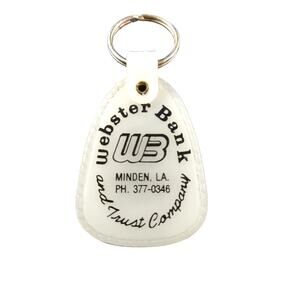 Webster Bank Minden Louisiana Plastic Keychain Vintage